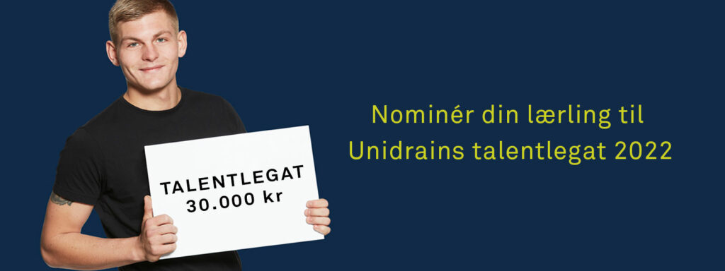 unidrains Talentlegat 2022 landingpage 1600x600